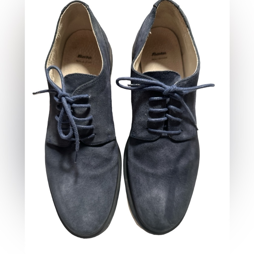 Bata Navy Blue Suede Leather Lace Up Oxford Style Rubber Sole Men’s Shoe